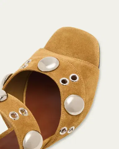 Valentino Garavani 75mm Studded Suede Mule Sandals | Thumbnail 7 Valentino Garavani 75mm Studded Suede Mule Sandals | Thumbnail 7