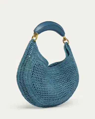 Chloé Summer Banana Top-Handle Bag in Crochet Fabric | Thumbnail 11 Chloé Summer Banana Top-Handle Bag in Crochet Fabric | Thumbnail 11