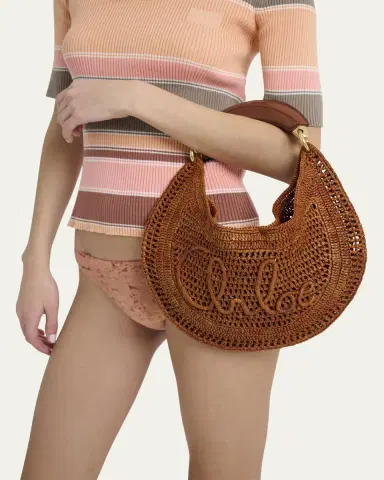 Chloé Summer Banana Top-Handle Bag in Crochet Fabric | Thumbnail 6 Chloé Summer Banana Top-Handle Bag in Crochet Fabric | Thumbnail 6