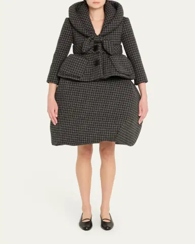 Marc Jacobs Runway Windowpane Check Padded Bubble Skirt | Thumbnail 2 Marc Jacobs Runway Windowpane Check Padded Bubble Skirt | Thumbnail 2