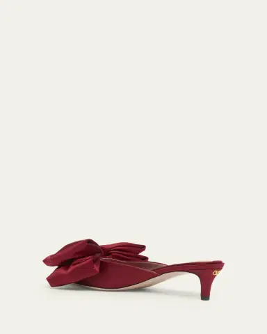Valentino Garavani 45mm Yolande Satin Bow Mule Pumps | Thumbnail 4 Valentino Garavani 45mm Yolande Satin Bow Mule Pumps | Thumbnail 4