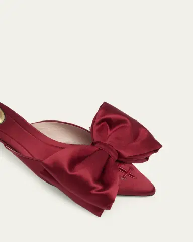Valentino Garavani 45mm Yolande Satin Bow Mule Pumps | Thumbnail 5 Valentino Garavani 45mm Yolande Satin Bow Mule Pumps | Thumbnail 5