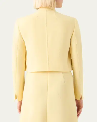 Akris Helena Wool Crepe Open-Front Short Jacket | Thumbnail 3 Akris Helena Wool Crepe Open-Front Short Jacket | Thumbnail 3
