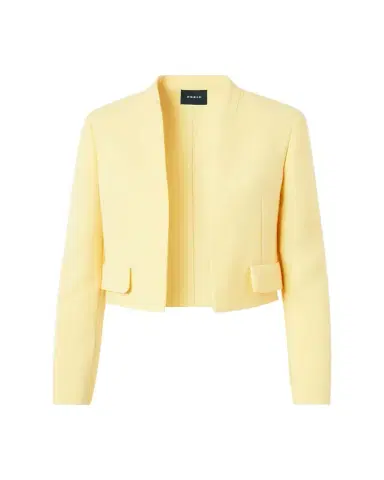 Akris Helena Wool Crepe Open-Front Short Jacket | Thumbnail 1 Akris Helena Wool Crepe Open-Front Short Jacket | Thumbnail 1