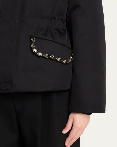 Dolce & Gabbana Crystal Velvet-Collar Nylon Barn Jacket | Thumbnail 5 Dolce & Gabbana Crystal Velvet-Collar Nylon Barn Jacket | Thumbnail 5