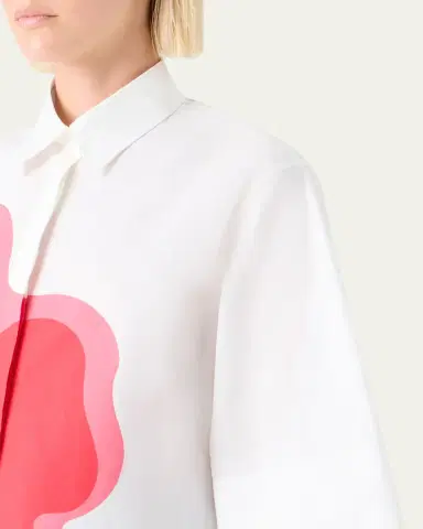 Akris punto Flower-Print Boxy Button-Down Shirt | Thumbnail 5 Akris punto Flower-Print Boxy Button-Down Shirt | Thumbnail 5