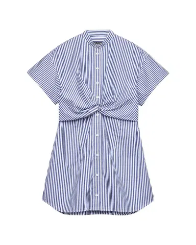 Rag & Bone Gretchen Stripe Twist-Front Dress | Thumbnail 1 Rag & Bone Gretchen Stripe Twist-Front Dress | Thumbnail 1