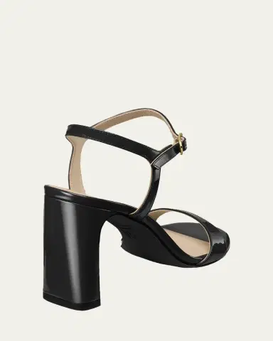 Stuart Weitzman Babette Patent Leather Ankle-Strap Sandals | Thumbnail 3 Stuart Weitzman Babette Patent Leather Ankle-Strap Sandals | Thumbnail 3