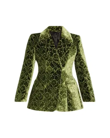 Burberry Virginia Baroque Velvet Double-Breasted Jacket | Thumbnail 1 Burberry Virginia Baroque Velvet Double-Breasted Jacket | Thumbnail 1