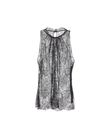 Alexander McQueen Scalloped Sheer Floral Lace Halter Top | Thumbnail 1 Alexander McQueen Scalloped Sheer Floral Lace Halter Top | Thumbnail 1