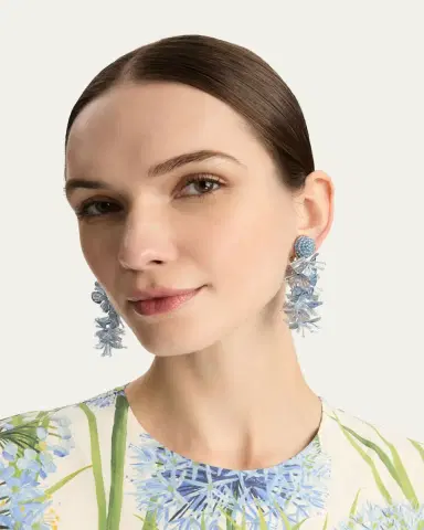 Oscar de la Renta Sequin Tassel Drop Earrings | Thumbnail 2 Oscar de la Renta Sequin Tassel Drop Earrings | Thumbnail 2