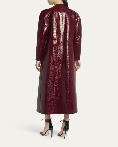 Tom Ford Snake-Embossed Leather Long Coat | Thumbnail 3 Tom Ford Snake-Embossed Leather Long Coat | Thumbnail 3