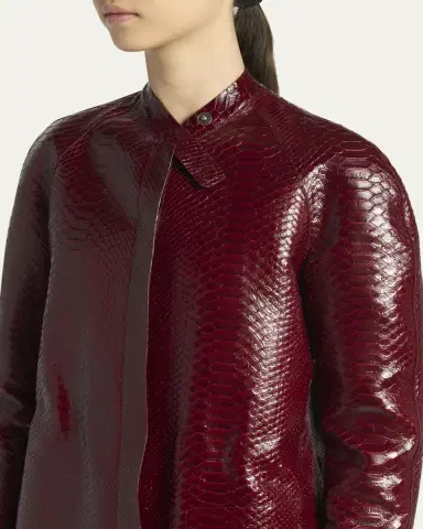 Tom Ford Snake-Embossed Leather Long Coat | Thumbnail 5 Tom Ford Snake-Embossed Leather Long Coat | Thumbnail 5