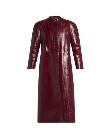 Tom Ford Snake-Embossed Leather Long Coat | Thumbnail 1 Tom Ford Snake-Embossed Leather Long Coat | Thumbnail 1
