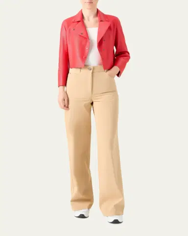 Akris punto Perforated Leather Crop Moto Jacket | Thumbnail 2 Akris punto Perforated Leather Crop Moto Jacket | Thumbnail 2