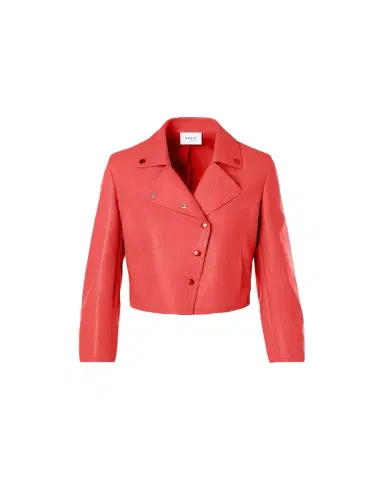 Akris punto Perforated Leather Crop Moto Jacket | Thumbnail 1 Akris punto Perforated Leather Crop Moto Jacket | Thumbnail 1