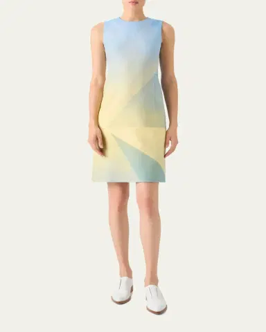 Akris Sunbeam Print Silk Sleeveless Dress | Thumbnail 2 Akris Sunbeam Print Silk Sleeveless Dress | Thumbnail 2