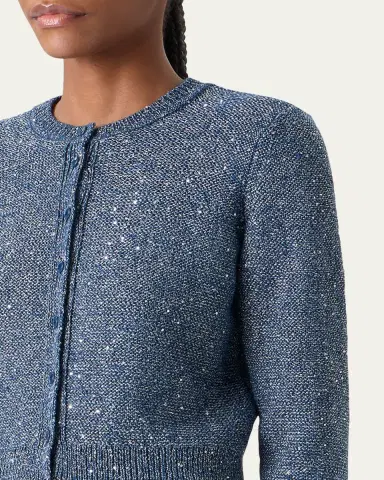 Akris Knit Cardigan with Sequins | Thumbnail 9 Akris Knit Cardigan with Sequins | Thumbnail 9