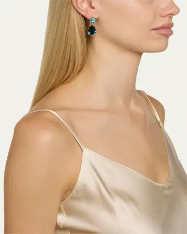Oscar de la Renta Crystal Drop Earrings | Thumbnail 2 Oscar de la Renta Crystal Drop Earrings | Thumbnail 2
