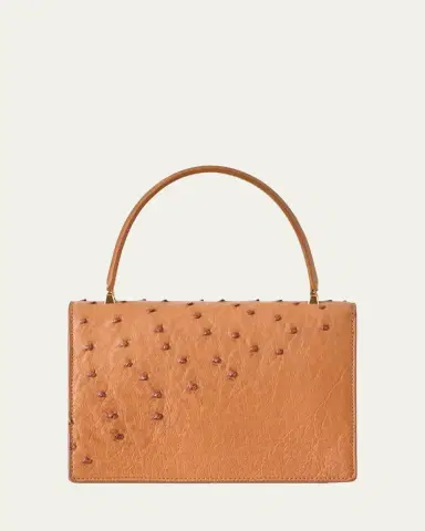 Akris Alice Small Ostrich Leather Top-Handle Bag | Thumbnail 3 Akris Alice Small Ostrich Leather Top-Handle Bag | Thumbnail 3