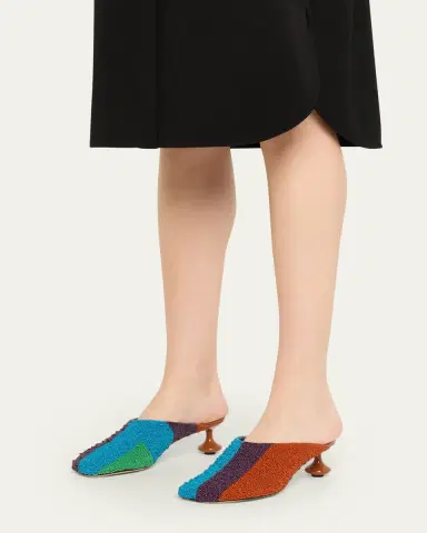 LOEWE x Albers Toy Embroidered Canvas Mules | Thumbnail 2 LOEWE x Albers Toy Embroidered Canvas Mules | Thumbnail 2