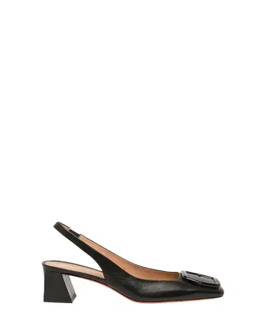 Santoni Lemon Buckle Slingback Leather Pumps | Thumbnail 1 Santoni Lemon Buckle Slingback Leather Pumps | Thumbnail 1