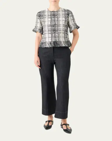 Akris punto Raw Cotton Tweed Boxy Blouse | Thumbnail 2 Akris punto Raw Cotton Tweed Boxy Blouse | Thumbnail 2