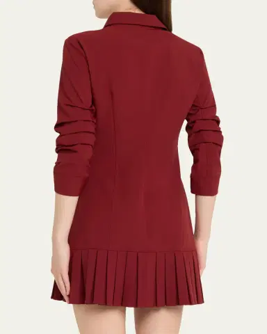 Cinq à Sept Lucilla Topstitched Pleated-Hem Mini Shirtdress | Thumbnail 7 Cinq à Sept Lucilla Topstitched Pleated-Hem Mini Shirtdress | Thumbnail 7