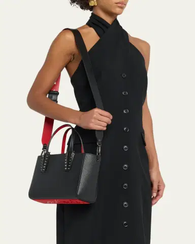 Christian Louboutin Cabata Mini Tote Bag in Leather with Spikes | Thumbnail 4 Christian Louboutin Cabata Mini Tote Bag in Leather with Spikes | Thumbnail 4