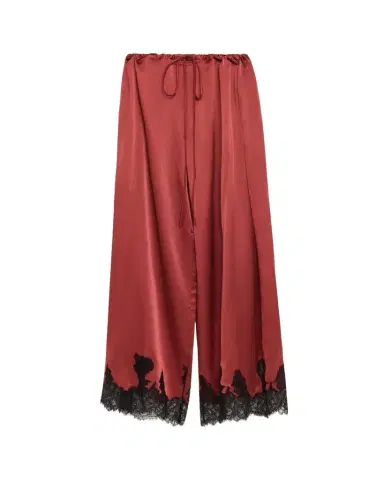 Kiki De Montparnasse Giselle Lace-Trim Silk Pajama Pants | Thumbnail 1 Kiki De Montparnasse Giselle Lace-Trim Silk Pajama Pants | Thumbnail 1