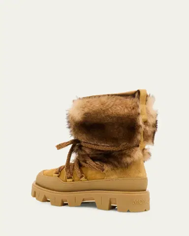 Moncler Peak Apres Suede and Shearling Ankle Boots | Thumbnail 4 Moncler Peak Apres Suede and Shearling Ankle Boots | Thumbnail 4
