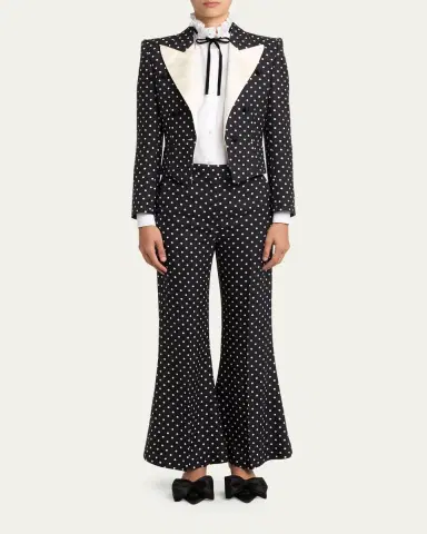 Valentino Garavani Polka-Dot Flare Pants | Thumbnail 2 Valentino Garavani Polka-Dot Flare Pants | Thumbnail 2