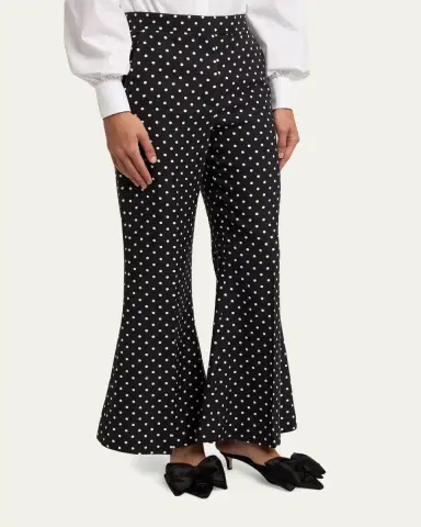 Valentino Garavani Polka-Dot Flare Pants | Thumbnail 4 Valentino Garavani Polka-Dot Flare Pants | Thumbnail 4