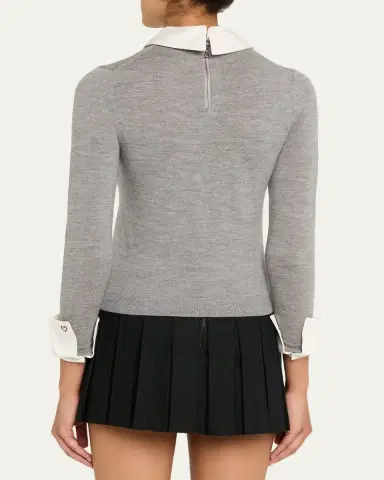 ALICE + OLIVIA Porla Collared Sweater | Thumbnail 3 ALICE + OLIVIA Porla Collared Sweater | Thumbnail 3