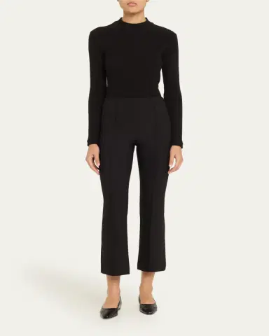 Vince Cropped Flare-Leg Pintuck Pants | Thumbnail 2 Vince Cropped Flare-Leg Pintuck Pants | Thumbnail 2