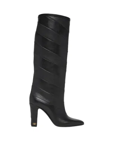 Valentino Garavani 100mm Rayons Leather Knee-High Boots | Thumbnail 1 Valentino Garavani 100mm Rayons Leather Knee-High Boots | Thumbnail 1