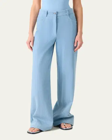 Akris punto Cooper Wide-Leg Denim Pants | Thumbnail 4 Akris punto Cooper Wide-Leg Denim Pants | Thumbnail 4