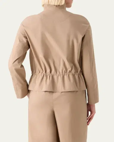 Akris punto Techno Cotton Poplin Short Parka Jacket | Thumbnail 3 Akris punto Techno Cotton Poplin Short Parka Jacket | Thumbnail 3