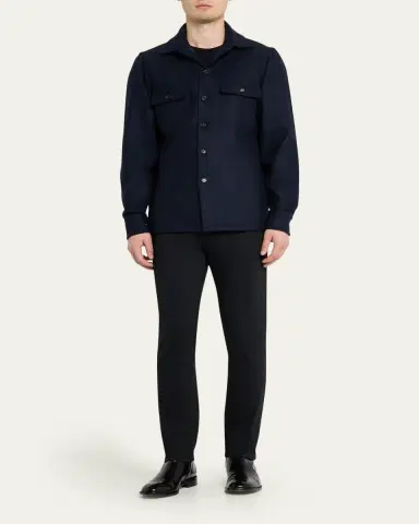 Cesare Attolini Men's Cotton and Cashmere Slim Five-Pocket Pants | Thumbnail 2 Cesare Attolini Men's Cotton and Cashmere Slim Five-Pocket Pants | Thumbnail 2