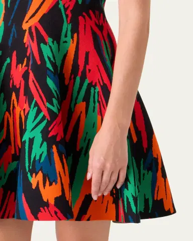 Akris punto Scribble Jacquard Knit Sleeveless Mini Dress | Thumbnail 5 Akris punto Scribble Jacquard Knit Sleeveless Mini Dress | Thumbnail 5