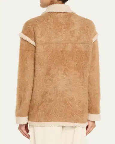 Guest in Residence Grizzly Shearling-Trim Cashmere Jacket | Thumbnail 3 Guest in Residence Grizzly Shearling-Trim Cashmere Jacket | Thumbnail 3