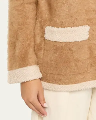 Guest in Residence Grizzly Shearling-Trim Cashmere Jacket | Thumbnail 5 Guest in Residence Grizzly Shearling-Trim Cashmere Jacket | Thumbnail 5