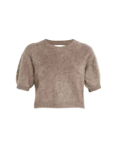 Lisa Yang Juniper Brushed Cashmere Short-Sleeve Sweater | Thumbnail 1 Lisa Yang Juniper Brushed Cashmere Short-Sleeve Sweater | Thumbnail 1