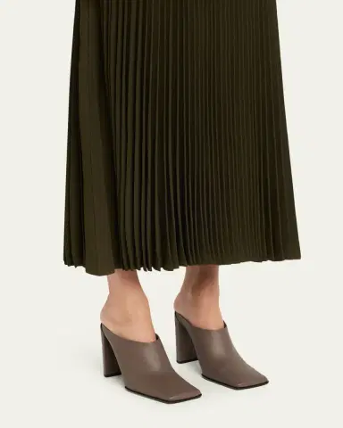 Alaïa Leather Square-Toe Mules | Thumbnail 4 Alaïa Leather Square-Toe Mules | Thumbnail 4