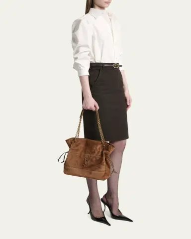 Saint Laurent Jamie 4.3 Medium YSL Tote Bag in Suede | Thumbnail 5 Saint Laurent Jamie 4.3 Medium YSL Tote Bag in Suede | Thumbnail 5