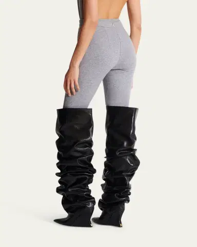 Balmain Heathered Ankle Leggings | Thumbnail 3 Balmain Heathered Ankle Leggings | Thumbnail 3