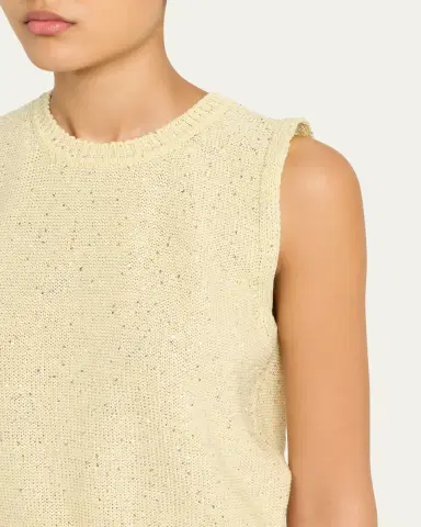 Akris Sleeveless Sequined Linen Cotton Sweater | Thumbnail 13 Akris Sleeveless Sequined Linen Cotton Sweater | Thumbnail 13