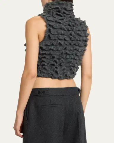 Alaïa Tiered Ruffle Knit Blouse | Thumbnail 3 Alaïa Tiered Ruffle Knit Blouse | Thumbnail 3