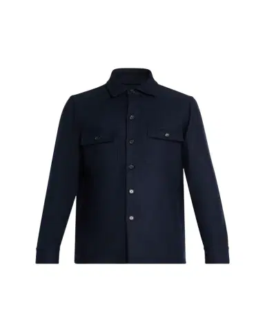 Cesare Attolini Men's Wool Flap-Pocket Overshirt | Thumbnail 1 Cesare Attolini Men's Wool Flap-Pocket Overshirt | Thumbnail 1