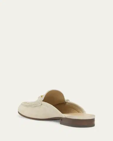Valentino Garavani VLogo Signature Suede Loafer Mules | Thumbnail 6 Valentino Garavani VLogo Signature Suede Loafer Mules | Thumbnail 6